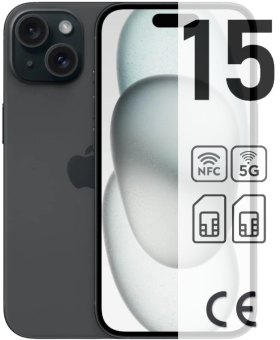 Apple iPhone 15 128ГБ Dual SIM черный