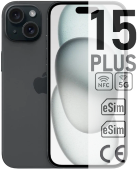 Apple iPhone 15 Plus 128ГБ черный eSIM