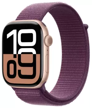 Apple Watch Series 10 46 мм Rose Gold ремешок Loop Plum