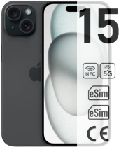 Apple iPhone 15 128ГБ черный eSIM